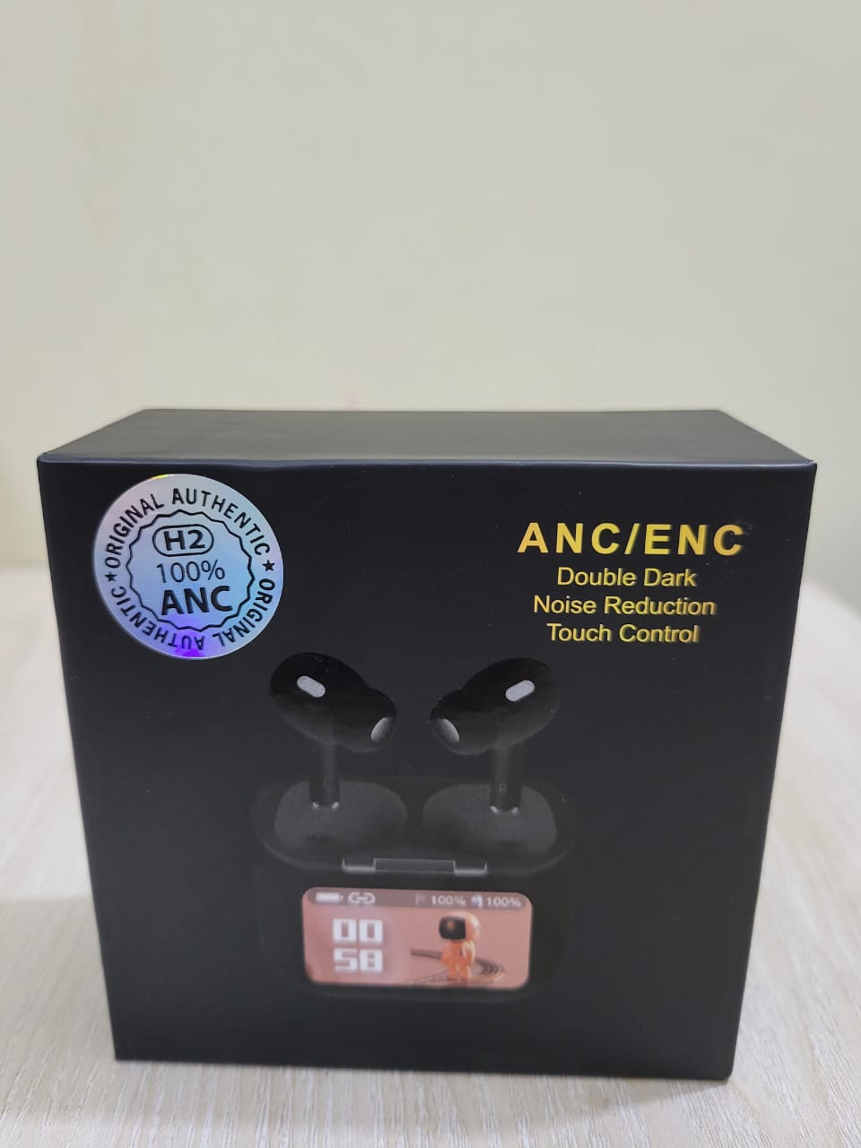 ANC/ENC Smart Noise Reduction Earbuds with LED Display & Touch Control